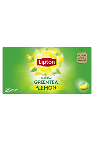 Lipton شاي أخضر بالليمون، 25 كيس شاي
