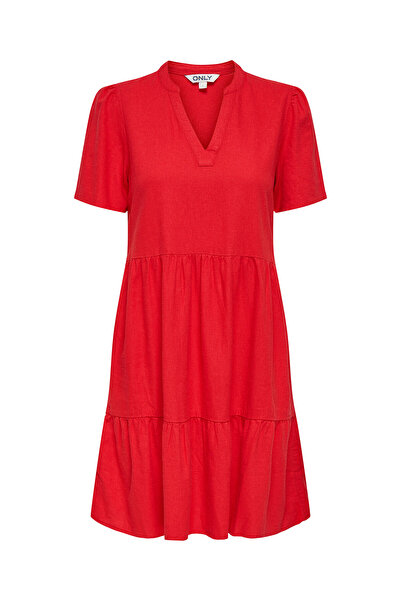 ONLY Γυναικείο Καλοκαιρινό Φόρεμα 15310970 Κόκκινο