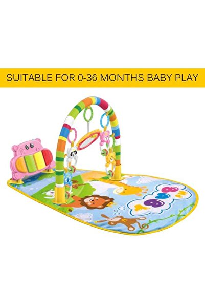 Generic Baby Play Mat Toddler Gym Blanket Piano Pedal Fitness Frame Toy with Music