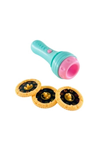 Mixbo Lanterna proiector imagini pentru copii Mixbo, 3 discuri, 12 cm, roz/tu...