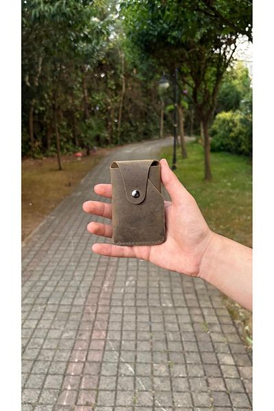 ÖzkanAccessory Ascella Leather Unisex Card Holder Wallet with Keychain Gift