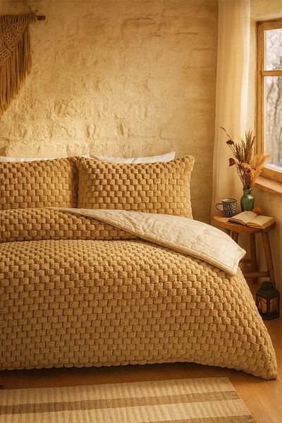 Evimcim Winter Tale Quilt Set Double - 195X215 Quilt and 2 Pieces 50X70 Pillowcases, Soft Texture