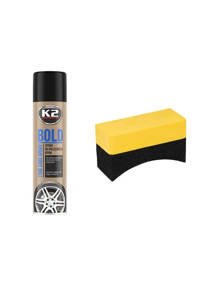 BOLD BOLD tire cleaning spray package, 600ml + polishing sponge, 95x35x65mm