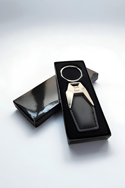 hediyeyeni Kişiye Özel Metal Deri Araba Oto Anahtarlık