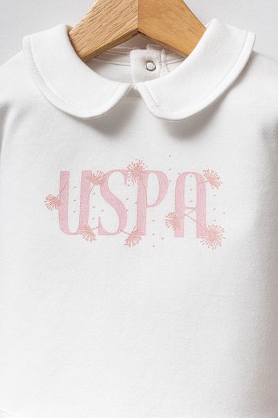 U.S. Polo Assn. U.S. Polo Assn Baby Girl White Baby Sets