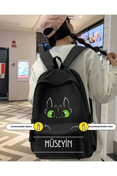 Toum Kişiselleştirilebilir Özelleştirme Dişsiz Baskılı Sırt Okul Çantası