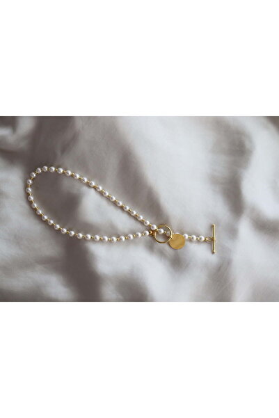 ohmygod jewelry 925 Argint Colier Argint cu Perle din Argint Placat cu Aur - Alexandra Necklace