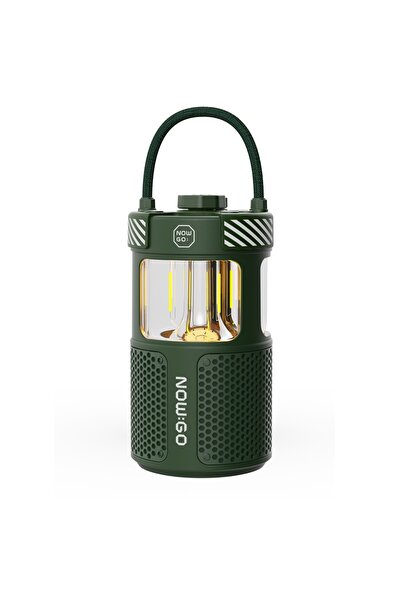 NowGo F1 20W Bluetoooth Hoparlör Taşınabilir Powerbank Kamp Feneri Yeşil