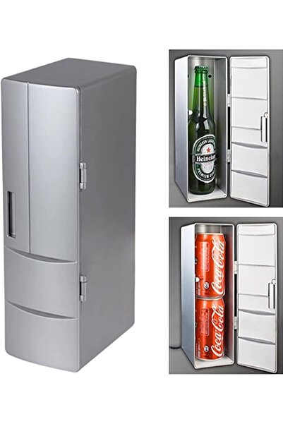 CFT ثلاجة USB صغيرة محمولة - علب مشروبات بيرة صغيرة للتبريد/التدفئة وصندوق تجميد