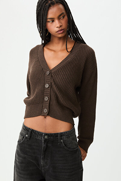 Stradivarius Düğmeli Triko Hırka