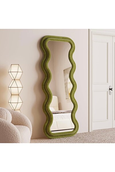 AYDEMİREVİM KUMAŞ ÇERÇEVELİ ASİMETRİK BOY AYNASI