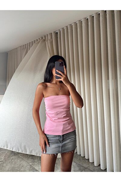 mydukkan.co Bluză fără bretele cu șliț lateral