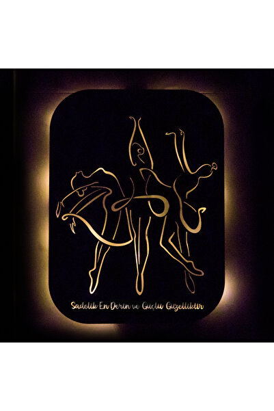 Genel Markalar Led Işıklı Kişiselleştirilebilir Kadın Temalı Tablo Dans Eden ...