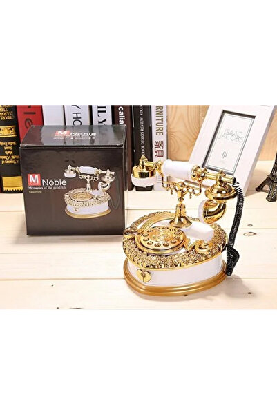 NOBLE Eski Telefon Çekmeceli Müzik Kutusu