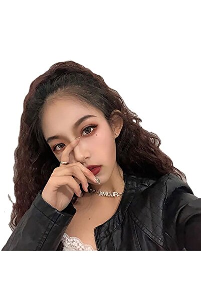 Generic Wig European and American long Wavy ponytail hair fluffy corn perm ponytail wig African braid