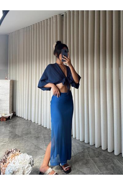 mydukkan.co Astarlı Yan Yırtmaç Tül Etek