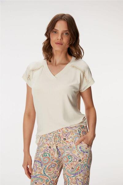 Anıl Man11357 Women's T-Shirt and Pants Set