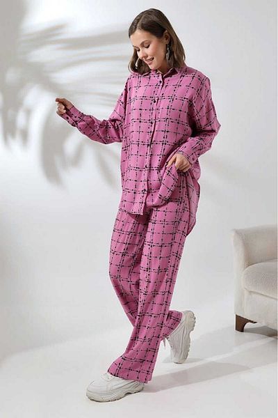 stcococix since 1990 Wide Leg Comfortable Business Pants Wide Loose Leg Patterned High Waist