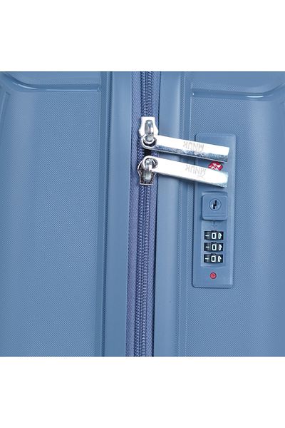 Mnuk PREMIO Carry On Luggage with Anti-Theft Zipper, TSA Lock, PP Material| Cabin Size 20| Blue