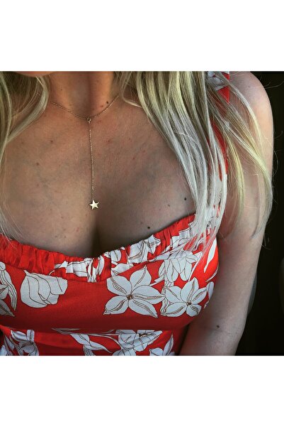 ohmygod jewelry 925 Argint Colier Argint la Baza Gatului si Argint Placat cu Aur – Fallen Star