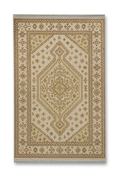 Rugs Modern Halı MOSSO Μπεζ Θεματικό Χαλί με Παραδοσιακό Σχέδιο και Υφαντή Βά...