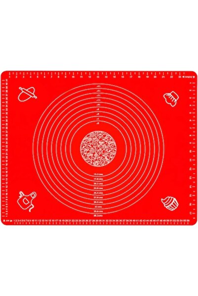 awwaline Food-grade silicone mat, awwaline®, red, high temperature resistant, ideal for kneading dough, 65 x