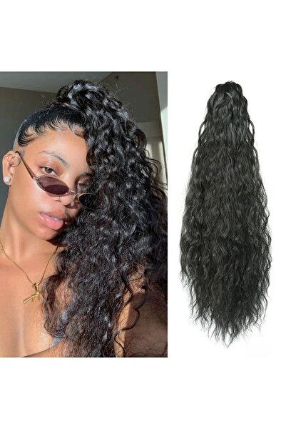 Generic Ponytail wig female curly small curly hair gripper type long ponytail braid.