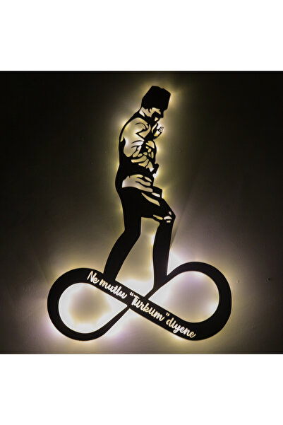 Genel Markalar Led Işıklı Atatürk "Ne Mutlu Türküm Diyene" Figürlü Tablo Duva...