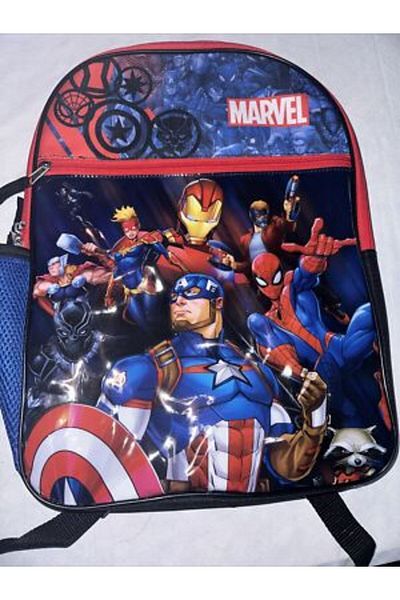 Marvel BioWorld Avengers Bookbag/Backpack Spiderman Captain America