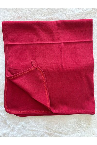 Seçkin Baby Burgundy Jacquard Single Layer Blanket 70*75 cm