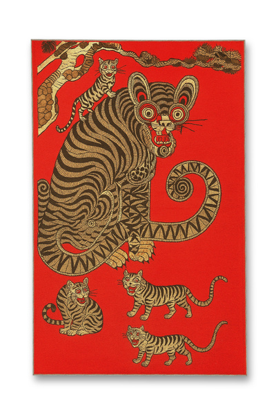 Rugs Modern Halı سجادة MOSSO ذات النمط التقليدي ذات الطابع الأسود الأحمر، سجا...