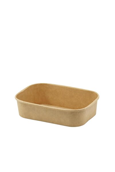 AMBALAJ PAZARI 20 Oz Kraft Karton Dikdörtgen Kase 500 cc - 50 Adet