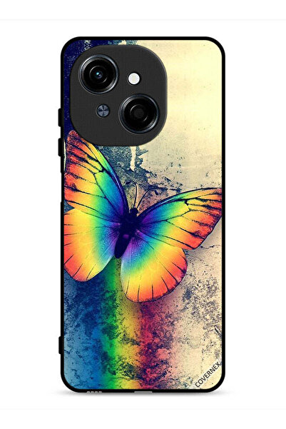 Covernex غطاء حماية لهاتف Tecno Spark Go 1S 4G بتصميم فراشة قوس قزح عتيقة