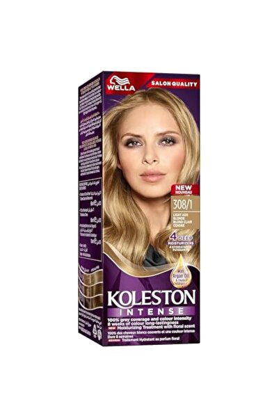 Koleston Maxi صبغة شعر ويلا كولستون المكثفة 308/1 أشقر رمادي فاتح