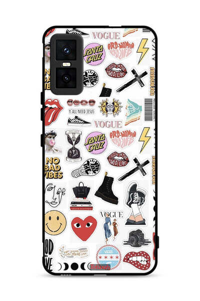 Tolwak Infinix GT 30 Pro Protective Case Cover No Bad Vibes Stickers