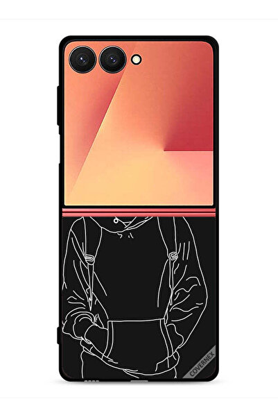 Covernex غطاء حماية لهاتف سامسونج جالاكسي زد فليب 7، رسم لشخصية فتى جاكيت