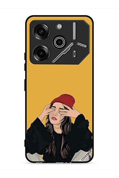 Covernex غطاء حماية لهاتف تكنو بوفا 6 برو 5G، رسم فتاة حزينة