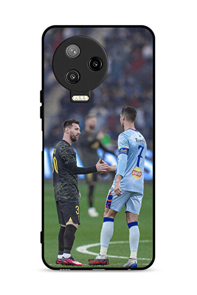 Tolwak غطاء حماية لهاتف Infinix Note 12 Pro 4G بتصميم ميسي ورونالدو