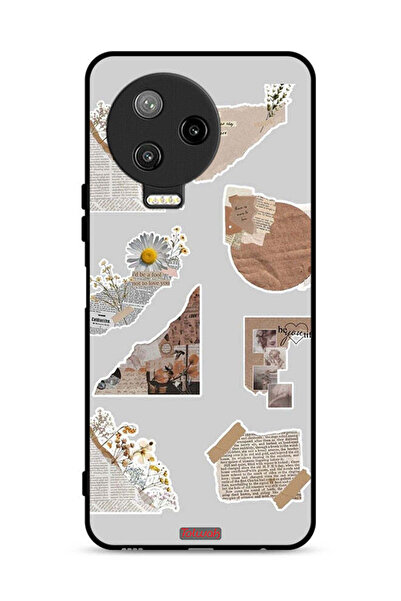 Tolwak غطاء حماية لهاتف Infinix Note 12 Pro 4G مصنوع من قطع من الملصقات الورقية