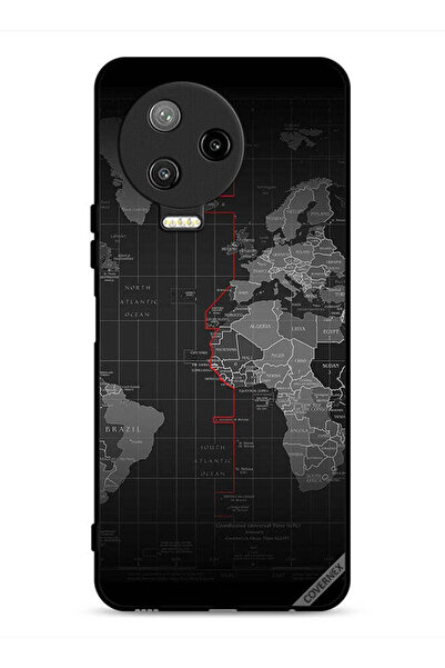 Covernex غطاء حماية لهاتف Infinix Note 12 Pro 4G مع خريطة العالم