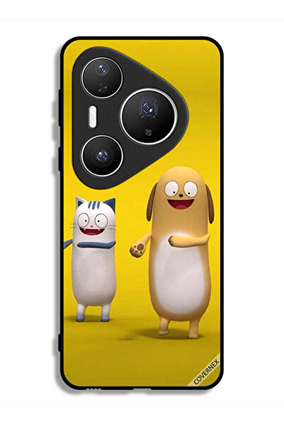 Covernex غطاء حماية لهاتف هواوي بيورا 80 برو بلس - قصة قطة وكلب
