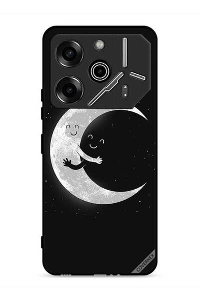 Covernex غطاء حماية لهاتف تكنو بوفا 6 برو 5G، عناق القمر والسماء المظلمة