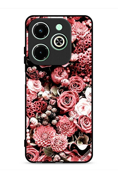 Covernex غطاء حماية لهاتف Infinix Hot 40i 4G بلون الخوخ والورود