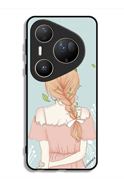 Covernex غطاء حماية فائق لهاتف هواوي بيورا 80 بتصميم فتاة واقفة لطيفة