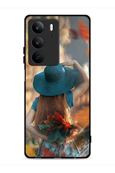 Covernex غطاء حماية لهاتف Realme C75 4G بطبعة فتاة قبعة تخفي أوراق الحب