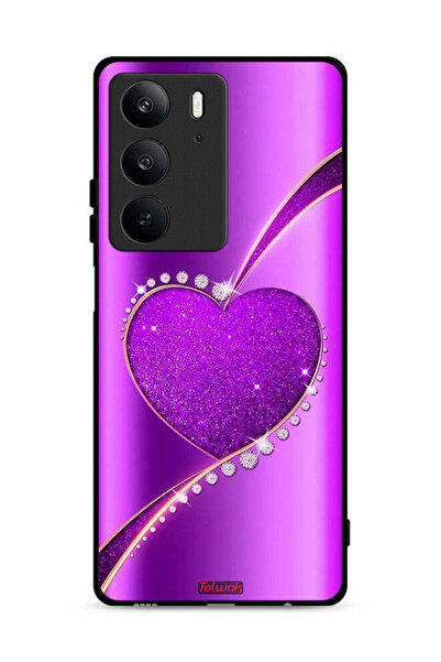 Tolwak غطاء حماية لهاتف Realme C75 4G بنقشة قلب لامعة