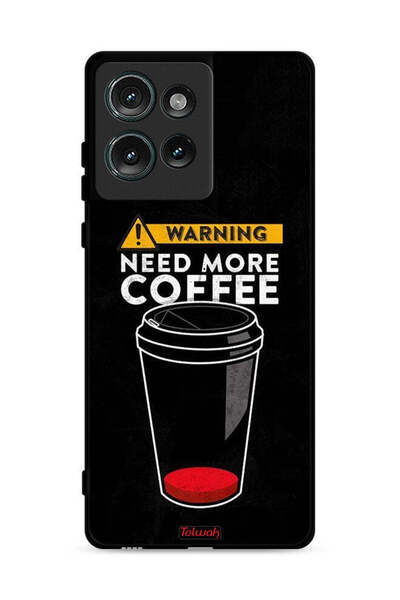 Tolwak غطاء حماية لهاتف موتورولا إيدج 50 - بحاجة إلى المزيد من القهوة