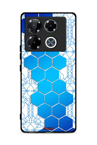 Tolwak غطاء حماية لهاتف Infinix Note 40 Pro Plus 5G بتصميم قرص العسل وأيقونات...