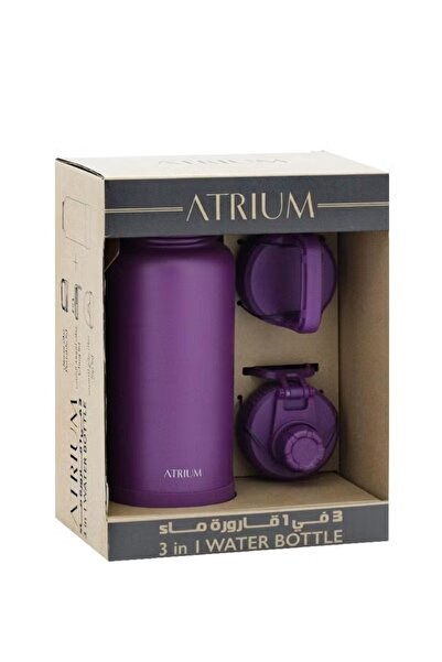 Atrium Double Wall Vacuum Tumbler with 3 Caps for Hot & Cold Drinks 500ml