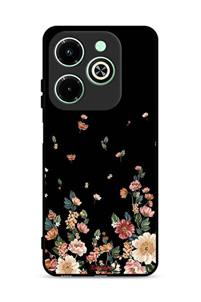 Tolwak غطاء حماية لهاتف Infinix Hot 40i 4G مزين بزهور صغيرة في الأسفل
